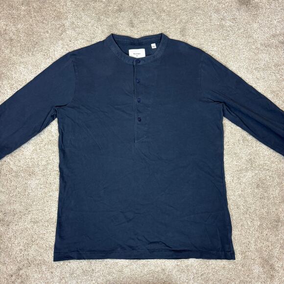 Billy Reid Henley Long Sleeve Shirt Men's Medium Minimalist Americana - Picture 2 of 11